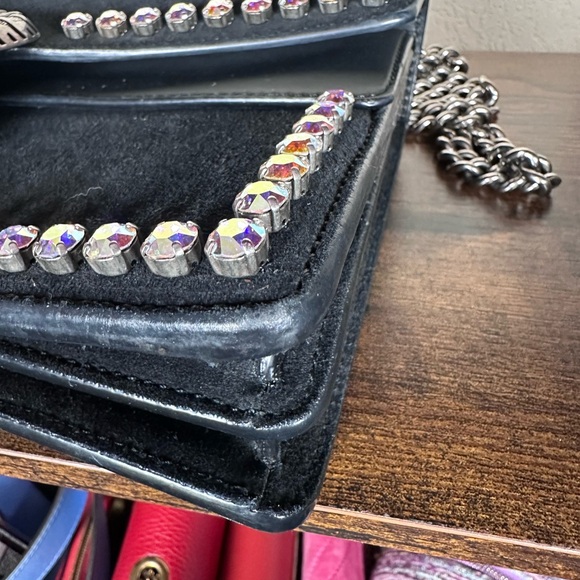 Authentic Large Gucci Black Dionysus Bag with Iridescent Crystals - Picture 8 of 13